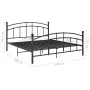 Estructura de cama de metal negra 140x200 cm de vidaXL, Camas y somieres - Ref: Foro24-324976, Precio: 135,93 €, Descuento: %