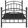 Black metal bed frame 100x200 cm by vidaXL, Beds and slatted bases - Ref: Foro24-324970, Price: 123,06 €, Discount: %