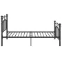 Estructura de cama de metal negro 100x200 cm de vidaXL, Camas y somieres - Ref: Foro24-324970, Precio: 123,06 €, Descuento: %