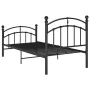 Estructura de cama de metal negro 100x200 cm de vidaXL, Camas y somieres - Ref: Foro24-324970, Precio: 123,06 €, Descuento: %