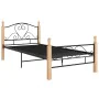 Estructura de cama de metal negra 90x200 cm de vidaXL, Camas y somieres - Ref: Foro24-324939, Precio: 93,59 €, Descuento: %