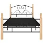 Estructura de cama de metal negra 90x200 cm de vidaXL, Camas y somieres - Ref: Foro24-324939, Precio: 93,59 €, Descuento: %