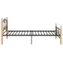 Estructura de cama de metal negra 90x200 cm de vidaXL, Camas y somieres - Ref: Foro24-324939, Precio: 93,59 €, Descuento: %