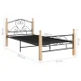 Black metal bed frame 90x200 cm by vidaXL, Beds and slatted bases - Ref: Foro24-324939, Price: 93,59 €, Discount: %