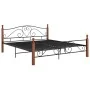Estructura de cama de metal negro 200x200 cm de vidaXL, Camas y somieres - Ref: Foro24-324938, Precio: 159,20 €, Descuento: %