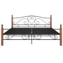 Estructura de cama de metal negro 200x200 cm de vidaXL, Camas y somieres - Ref: Foro24-324938, Precio: 159,20 €, Descuento: %