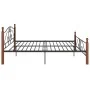 Estructura de cama de metal negro 200x200 cm de vidaXL, Camas y somieres - Ref: Foro24-324938, Precio: 159,20 €, Descuento: %
