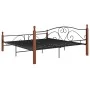 Estructura de cama de metal negro 200x200 cm de vidaXL, Camas y somieres - Ref: Foro24-324938, Precio: 159,20 €, Descuento: %