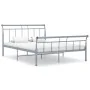 Graues Metallbettgestell 140x200 cm von vidaXL, Betten und Lattenroste - Ref: Foro24-325041, Preis: 113,21 €, Rabatt: %