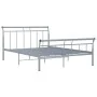 Graues Metallbettgestell 140x200 cm von vidaXL, Betten und Lattenroste - Ref: Foro24-325041, Preis: 113,21 €, Rabatt: %