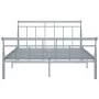 Graues Metallbettgestell 140x200 cm von vidaXL, Betten und Lattenroste - Ref: Foro24-325041, Preis: 113,21 €, Rabatt: %