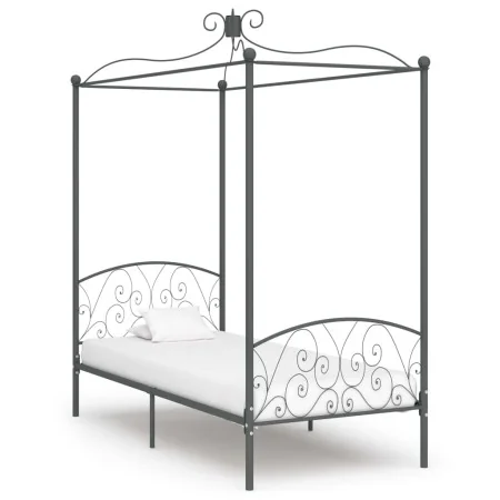 Graues Himmelbettgestell aus Metall, 90 x 200 cm von vidaXL, Betten und Lattenroste - Ref: Foro24-284480, Preis: 115,48 €, Ra...