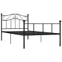 Schwarzer Metallbettrahmen 100x200 cm von vidaXL, Betten und Lattenroste - Ref: Foro24-284524, Preis: 100,21 €, Rabatt: %