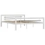 Estructura de cama de metal blanco y negro 120x200 cm de vidaXL, Camas y somieres - Ref: Foro24-284546, Precio: 107,46 €, Des...