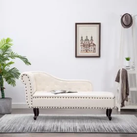 Diván de cuero sintético blanco crema de vidaXL, Divanes - Ref: Foro24-60783, Precio: 415,74 €, Descuento: %