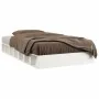 White solid wood bed frame 140x190 cm by vidaXL, Beds and slatted bases - Ref: Foro24-820717, Price: 145,56 €, Discount: %