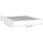 Estructura de cama de madera maciza blanco 140x190 cm de vidaXL, Camas y somieres - Ref: Foro24-820717, Precio: 145,55 €, Des...