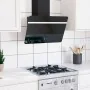 Steel and black tempered glass wall extractor hood 60 cm by vidaXL, Extractors - Ref: Foro24-51671, Price: 199,94 €, Discount: %