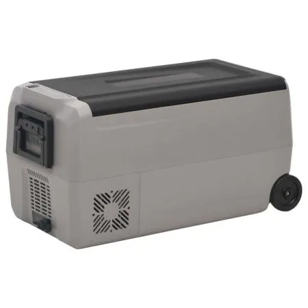 Nevera con ruedas y asa PP Y PE negro y gris 60 L de vidaXL, Neveras - Ref: Foro24-51786, Precio: 509,17 €, Descuento: %