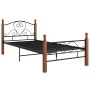Schwarzer Metallbettrahmen 90x200 cm von vidaXL, Betten und Lattenroste - Ref: Foro24-324932, Preis: 105,68 €, Rabatt: %