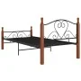 Schwarzer Metallbettrahmen 90x200 cm von vidaXL, Betten und Lattenroste - Ref: Foro24-324932, Preis: 105,68 €, Rabatt: %