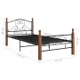 Schwarzer Metallbettrahmen 90x200 cm von vidaXL, Betten und Lattenroste - Ref: Foro24-324932, Preis: 105,68 €, Rabatt: %