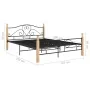 Schwarzer Metallbettrahmen 140x200 cm von vidaXL, Betten und Lattenroste - Ref: Foro24-324942, Preis: 142,73 €, Rabatt: %