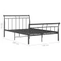 Schwarzer Metallbettrahmen 120x200 cm von vidaXL, Betten und Lattenroste - Ref: Foro24-325036, Preis: 104,68 €, Rabatt: %