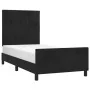 Bed frame with black velvet headboard 90x190 cm by vidaXL, Beds and slatted bases - Ref: Foro24-3125851, Price: 156,17 €, Dis...