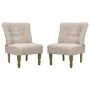 Französische Stil Sessel 2 Einheiten cremefarbener Stoff von vidaXL, Sessel - Ref: Foro24-240288, Preis: 251,93 €, Rabatt: %