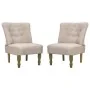 Sillones de estilo francés 2 unidades tela color crema de vidaXL, Sillones - Ref: Foro24-240288, Precio: 251,91 €, Descuento: %