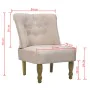 Französische Stil Sessel 2 Einheiten cremefarbener Stoff von vidaXL, Sessel - Ref: Foro24-240288, Preis: 251,93 €, Rabatt: %