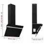 Steel and black tempered glass wall extractor hood 60 cm by vidaXL, Extractors - Ref: Foro24-51671, Price: 199,94 €, Discount: %