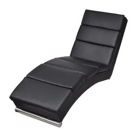 Diván de cuero sintético negro de vidaXL, Divanes - Ref: Foro24-240711, Precio: 252,95 €, Descuento: %