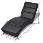 Diván de cuero sintético negro de vidaXL, Divanes - Ref: Foro24-240711, Precio: 232,24 €, Descuento: %
