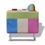 Sillón con diseño de cubo de retales de tejido con patas cromadas de vidaXL, Sillones - Ref: Foro24-240895, Precio: 279,11 €,...