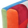 Sillón con diseño de cubo de retales de tejido con patas cromadas de vidaXL, Sillones - Ref: Foro24-240895, Precio: 279,11 €,...