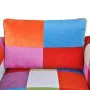 Sillón con diseño de cubo de retales de tejido con patas cromadas de vidaXL, Sillones - Ref: Foro24-240895, Precio: 279,11 €,...