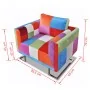 Fabric Patchwork Cube Armchair with Chrome Legs by vidaXL, Armchairs - Ref: Foro24-240895, Price: 279,41 €, Discount: %