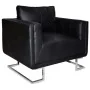Sessel mit verchromten Beinen aus schwarzem Kunstleder von vidaXL, Sessel - Ref: Foro24-241004, Preis: 297,48 €, Rabatt: %