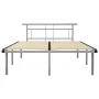 Estructura de cama de metal gris 160x200 cm de vidaXL, Camas y somieres - Ref: Foro24-324834, Precio: 105,91 €, Descuento: %