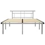 Gray metal bed frame 160x200 cm by vidaXL, Beds and slatted bases - Ref: Foro24-324834, Price: 105,91 €, Discount: %