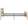 Black metal bed frame 100x200 cm by vidaXL, Beds and slatted bases - Ref: Foro24-324940, Price: 124,87 €, Discount: %