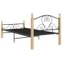 Black metal bed frame 100x200 cm by vidaXL, Beds and slatted bases - Ref: Foro24-324940, Price: 124,87 €, Discount: %