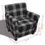 Sessel mit schwarzem Stoffkissen von vidaXL, Sessel - Ref: Foro24-240977, Preis: 210,89 €, Rabatt: %