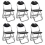 Folding dining chairs 2 pcs synthetic leather and black steel by vidaXL, Folding stools and chairs - Ref: Foro24-241494, Pric...