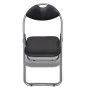 Folding dining chairs 2 pcs synthetic leather and black steel by vidaXL, Folding stools and chairs - Ref: Foro24-241494, Pric...