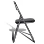 Folding dining chairs 2 pcs synthetic leather and black steel by vidaXL, Folding stools and chairs - Ref: Foro24-241494, Pric...