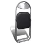 Folding dining chairs 2 pcs synthetic leather and black steel by vidaXL, Folding stools and chairs - Ref: Foro24-241494, Pric...