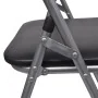 Folding dining chairs 2 pcs synthetic leather and black steel by vidaXL, Folding stools and chairs - Ref: Foro24-241494, Pric...